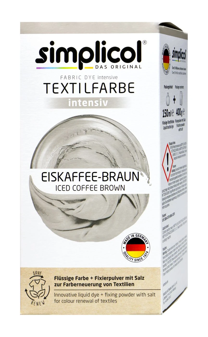 Simplicol Intensiv Eiskaffee-Braun Textilfarbe - 1027253 3 Simplicol Intensiv Eiskaffee-Braun Textilfarbe - 1027253