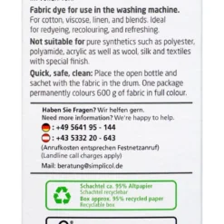 Simplicol Intensiv Miss Lavendel Textilfarbe - 1027249 9 Simplicol Intensiv Miss Lavendel Textilfarbe - 1027249 -Gartenbedarfsgeschäft Simplicol20Intensiv20Miss20Lavendel20Textilfarbe26716 L01