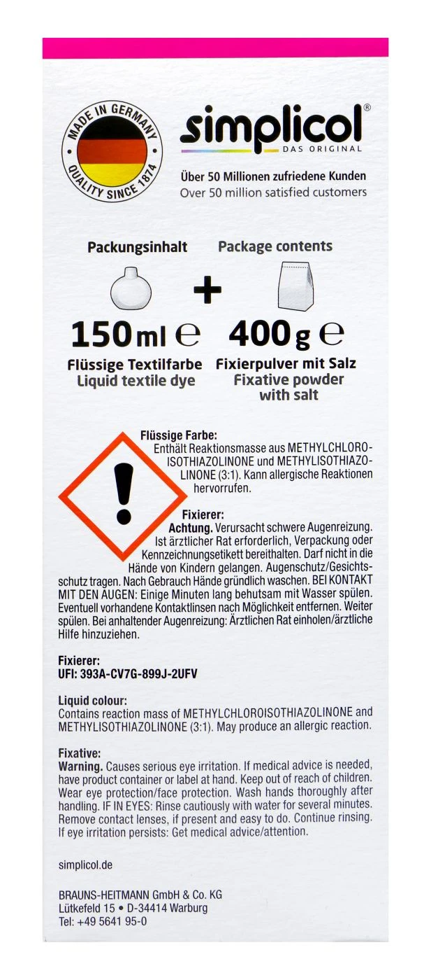 Simplicol Intensiv Pink-Berry Textilfarbe - 1027620 4 Simplicol Intensiv Pink-Berry Textilfarbe - 1027620 – Bild 2