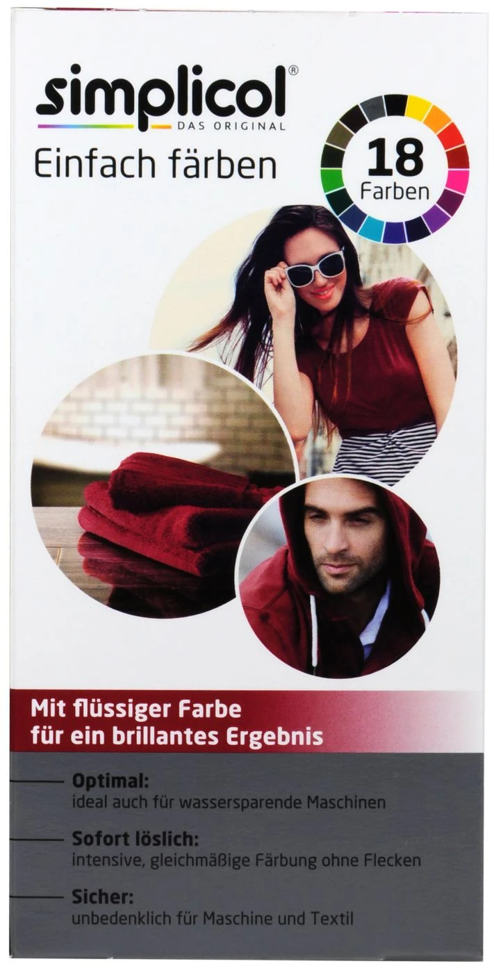 Simplicol Intensiv Rubin-Rot Textilfarbe - 1804 5 Simplicol Intensiv Rubin-Rot Textilfarbe - 1804 – Bild 3