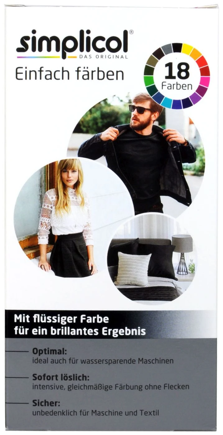 Simplicol Intensiv Samt-Schwarz Textilfarbe - 1818 5 Simplicol Intensiv Samt-Schwarz Textilfarbe - 1818 – Bild 3