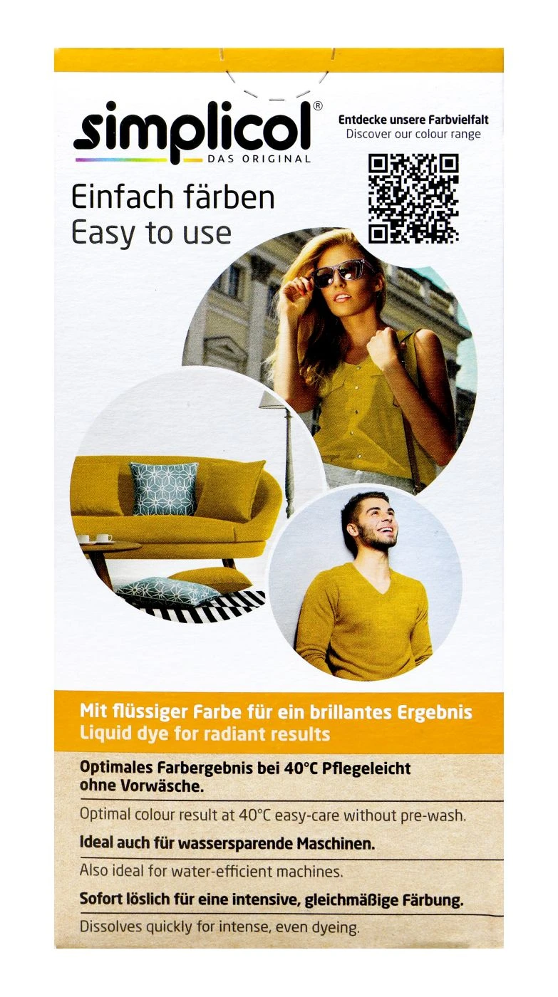 Simplicol Intensiv Senf-Gelb Textilfarbe - 7247 5 Simplicol Intensiv Senf-Gelb Textilfarbe - 7247 – Bild 3