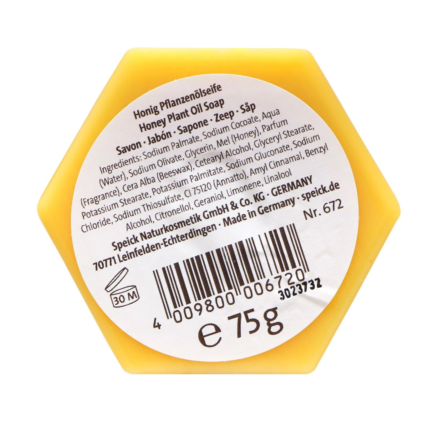 Speick Honig Pflanzenöl-Seife In Wabenform - 75 G 3 Speick Honig Pflanzenöl-Seife In Wabenform - 75 G – Bild 2