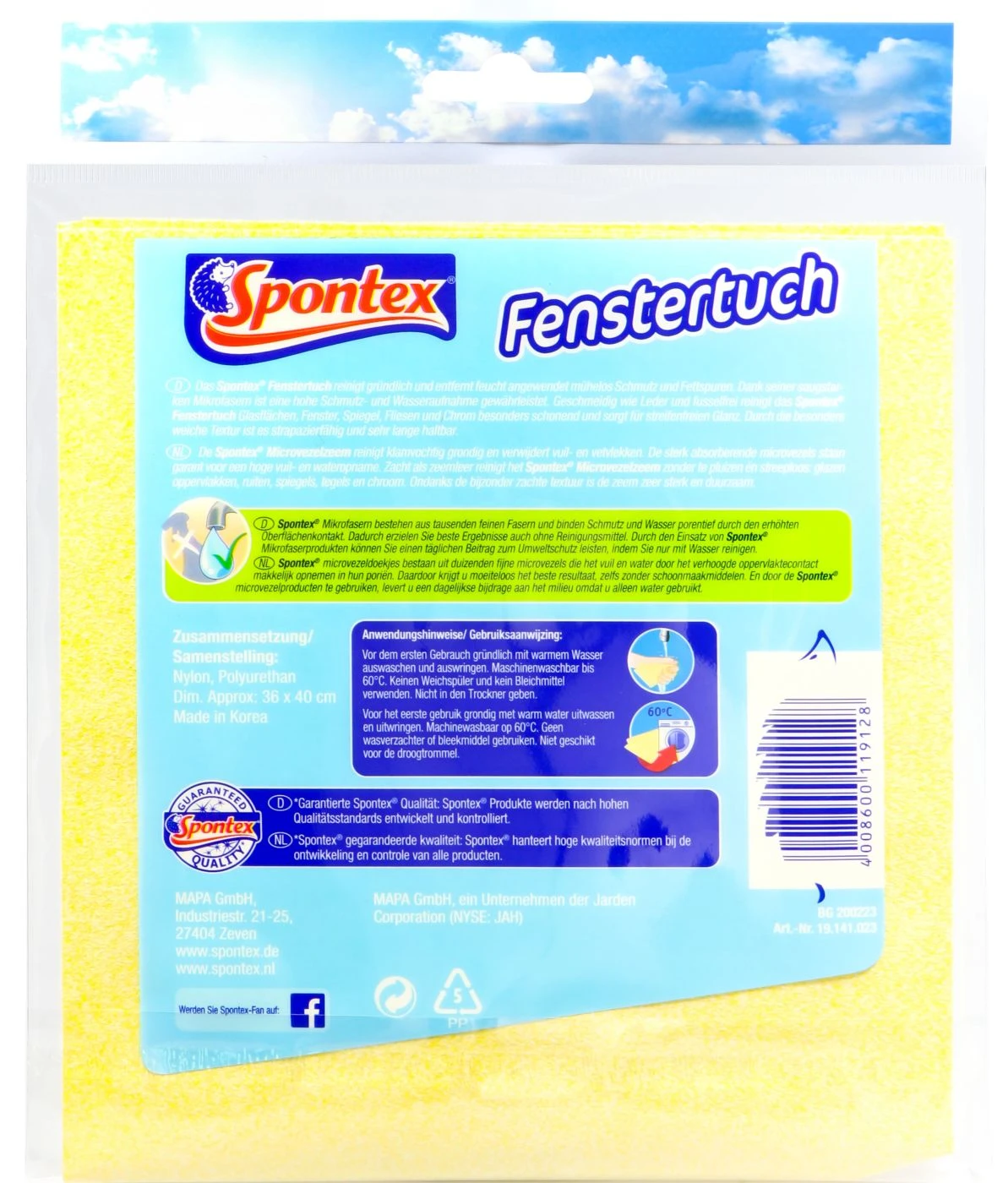 Spontex Fenstertuch 4 Spontex Fenstertuch – Bild 2