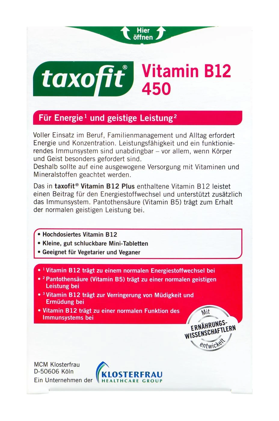 Taxofit Vitamin B12 450 µg Mini-Tabletten - 30 Stück 5 Taxofit Vitamin B12 450 µg Mini-Tabletten - 30 Stück – Bild 3
