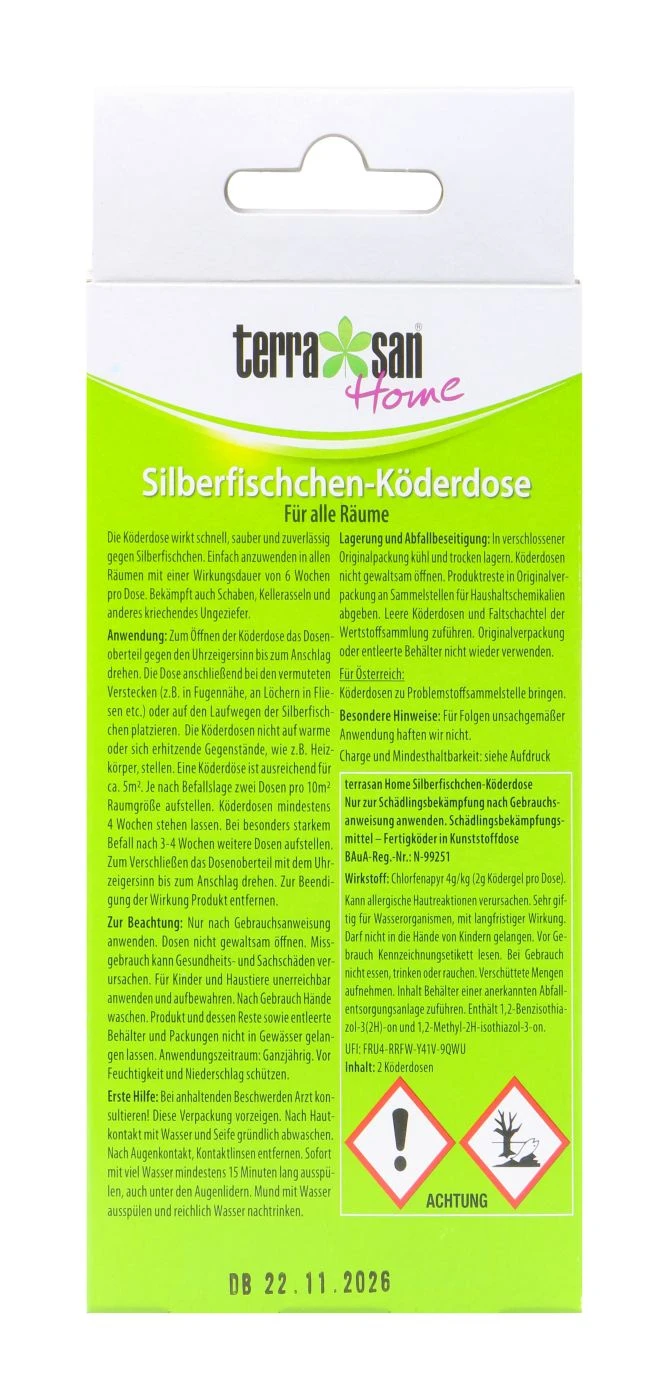 Terrasan Silberfischchen Köderdose - 2 Stück 4 Terrasan Silberfischchen Köderdose - 2 Stück – Bild 2